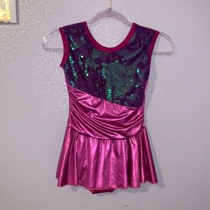 Dansco LC flip sequined dance ballet figure skating leotard